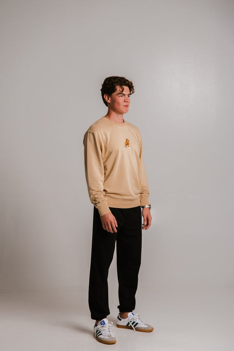 Sossu Lion Soft Fleece Sweatshirt - Light Brown