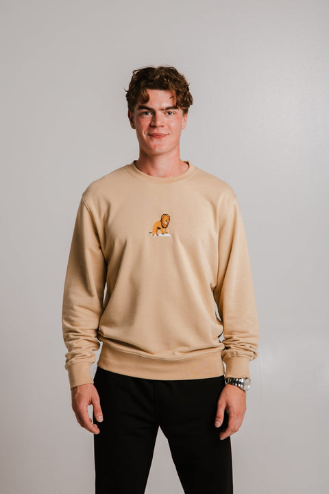 Sossu Lion Soft Fleece Sweatshirt - Light Brown