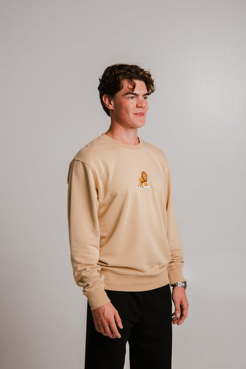 Sossu Lion Soft Fleece Sweatshirt - Light Brown