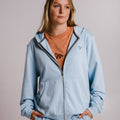 Sossu Panda Soft Fleece Full Zip Hoodie - Light Blue