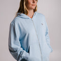 Sossu Panda Soft Fleece Full Zip Hoodie - Light Blue