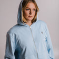 Sossu Panda Soft Fleece Full Zip Hoodie - Light Blue