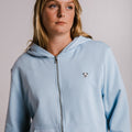 Sossu Panda Soft Fleece Full Zip Hoodie - Light Blue