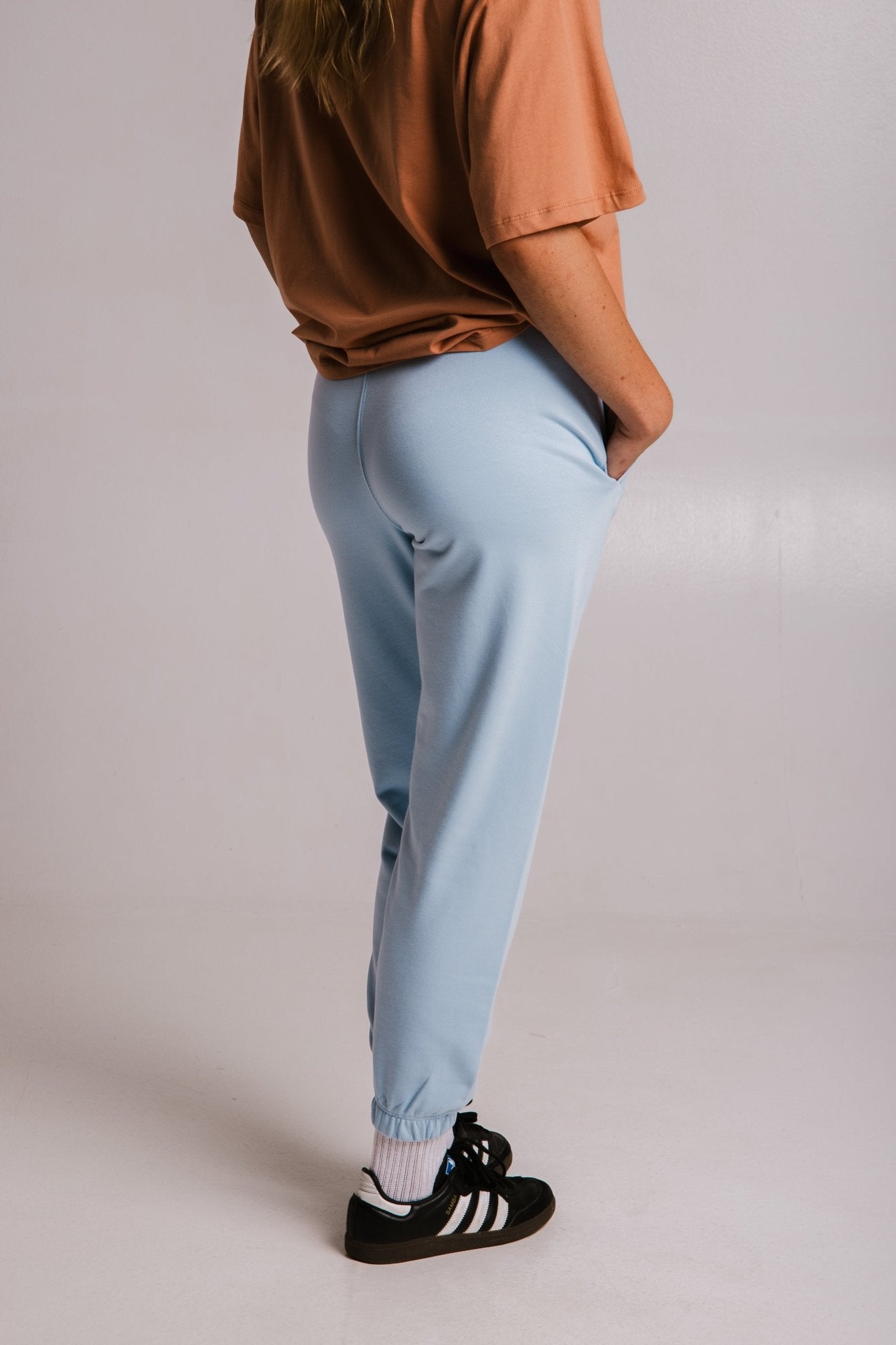 Panda Soft Fleece Sweatpants Light Blue