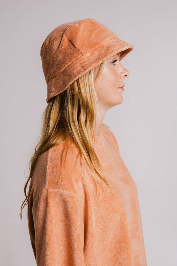 Panda Terry Bucket Hat - Terracotta