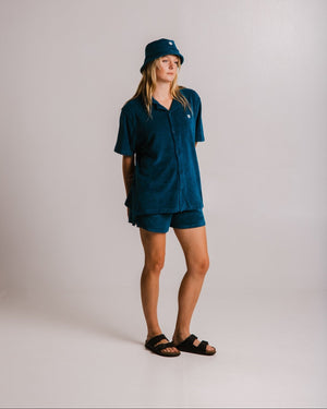 Sossu Panda Terry Shirt - Navy Blue