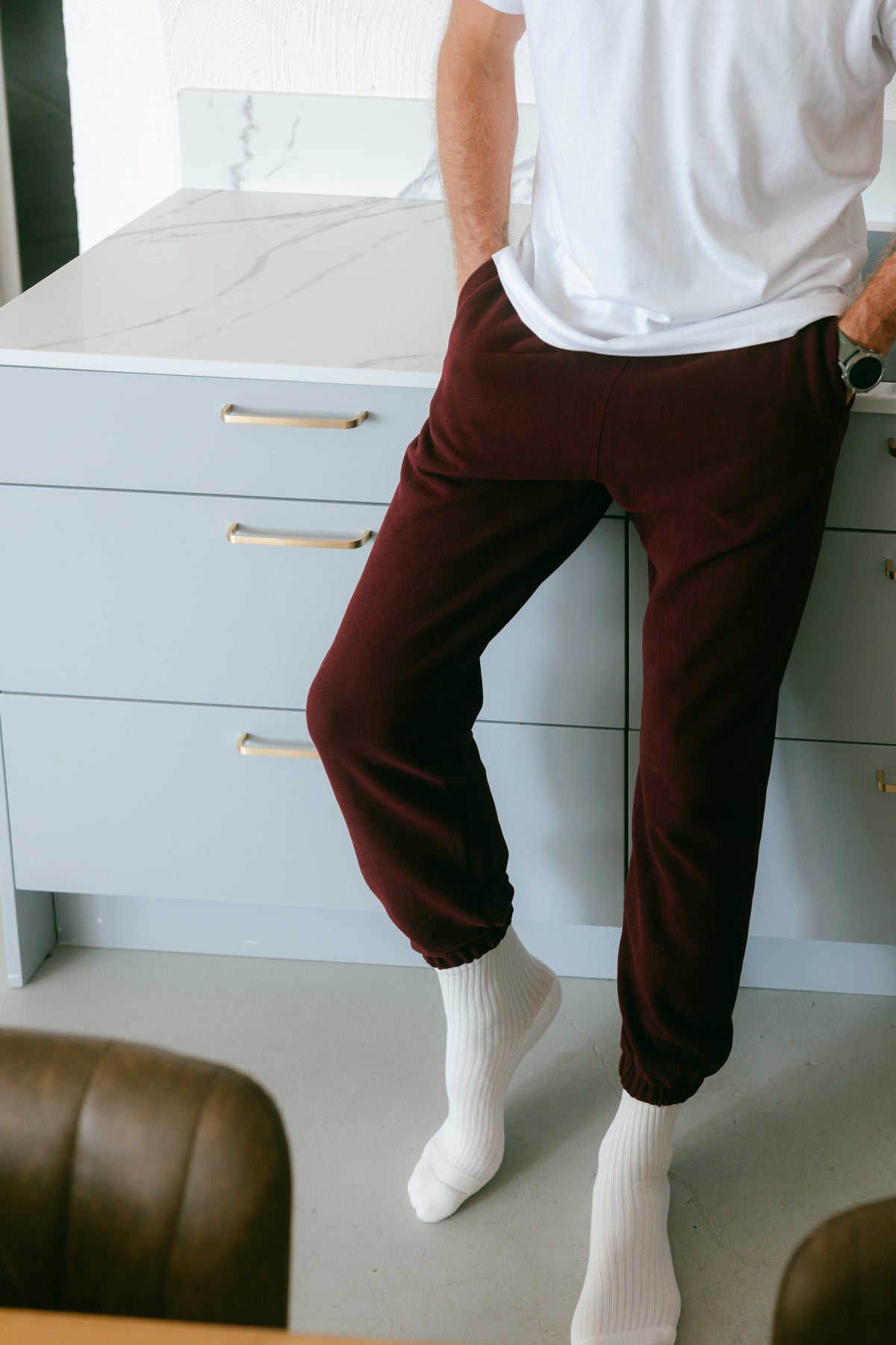 Sossu Pure Form Men's Sweatpants - Burgundy