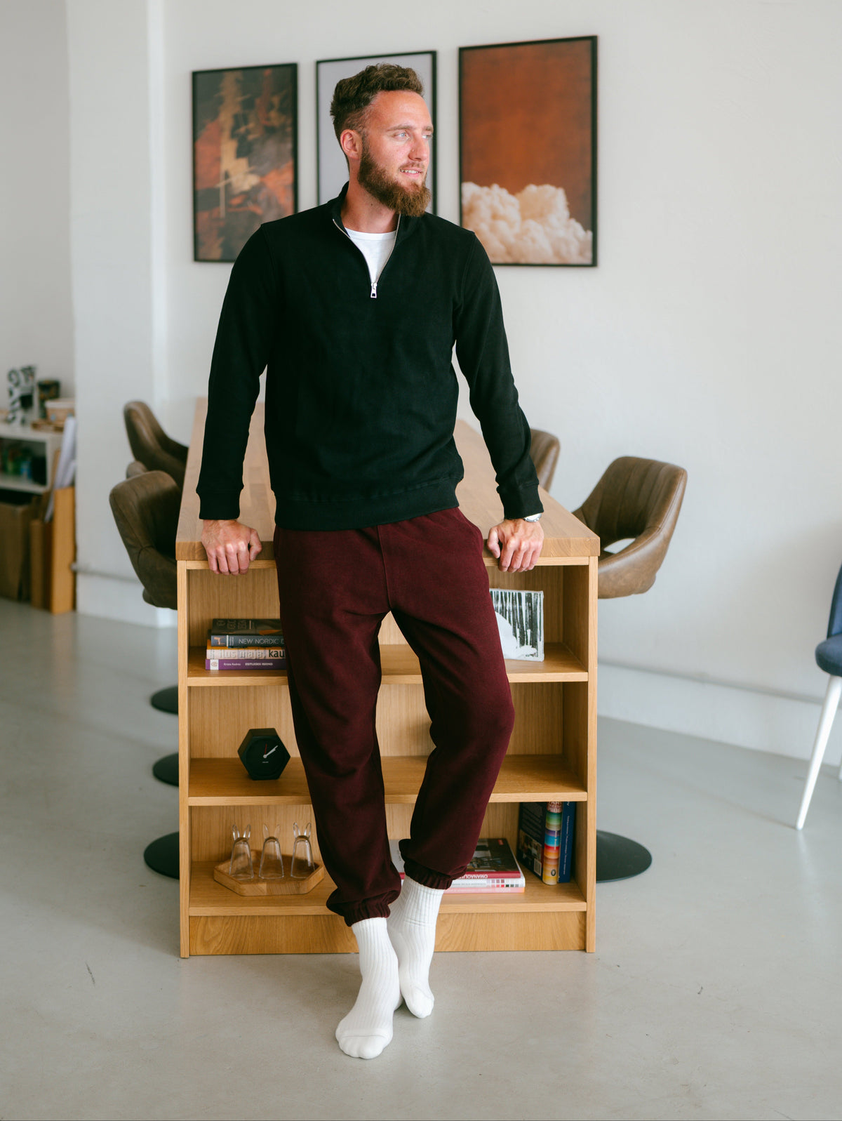 Sossu Pure Form Men's Sweatpants - Burgundy