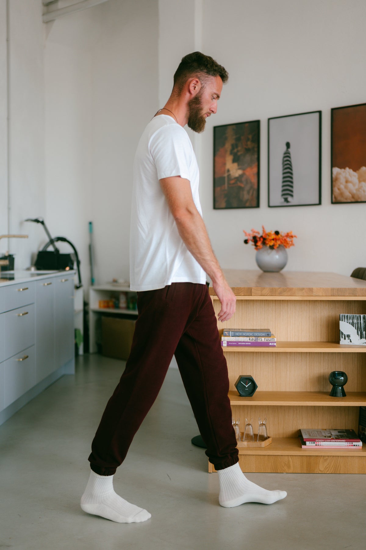 Sossu Pure Form Men's Sweatpants - Burgundy