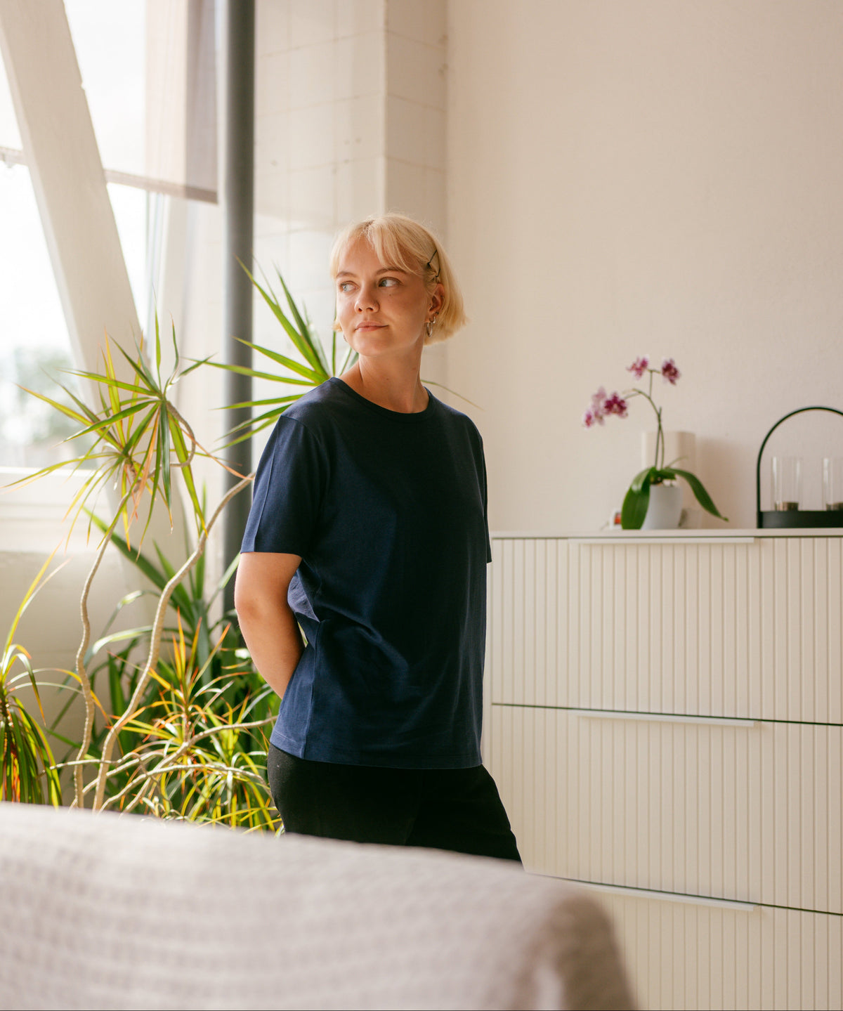 Sossu Pure Form Modal T-Shirt - Navy Blue