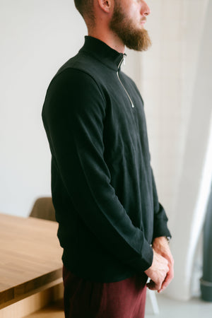 Sossu Pure Form Quarter - Zip Sweatshirt - Black
