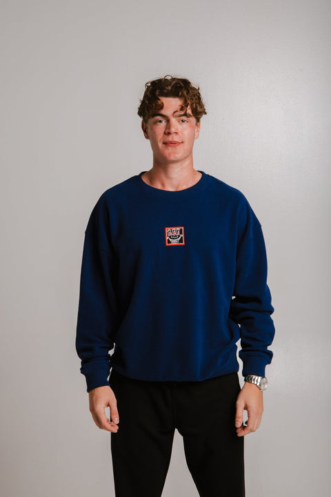 Sossu Smile Sweatshirt - Navy Blue