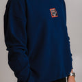 Sossu Smile Sweatshirt - Navy Blue