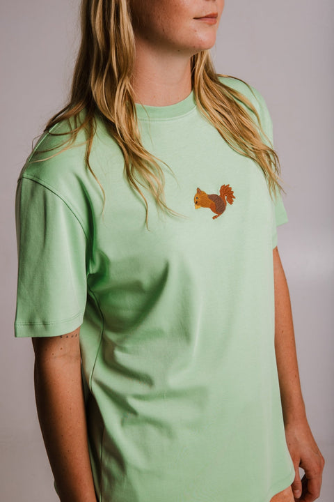 Sossu Squirrel Heavy T-shirt - Light Green