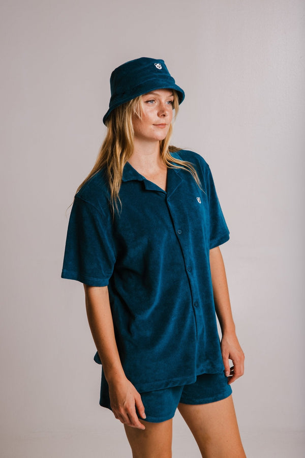 Terry Women Matching Set - Petrol Green