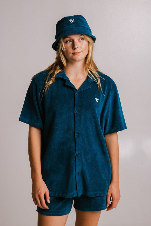 Terry Women Matching Set - Petrol Green