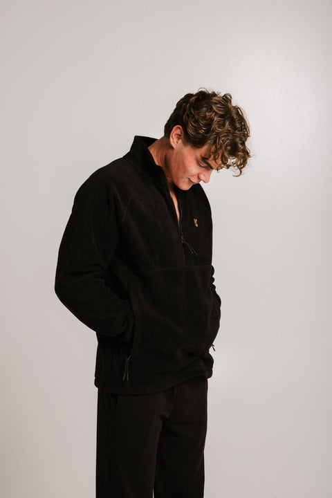 Sossu Tiger Half Zip Fleece - Black