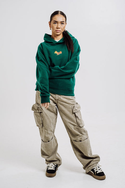 Sossu Squirrel Hoodie - Dark Green